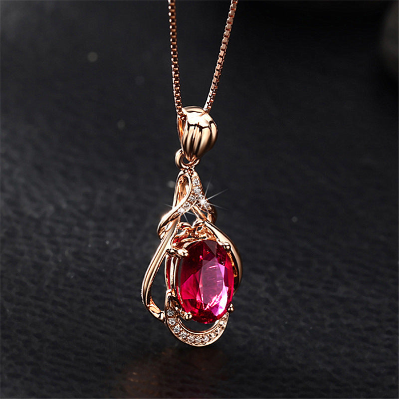 Ruby Pendant Necklace