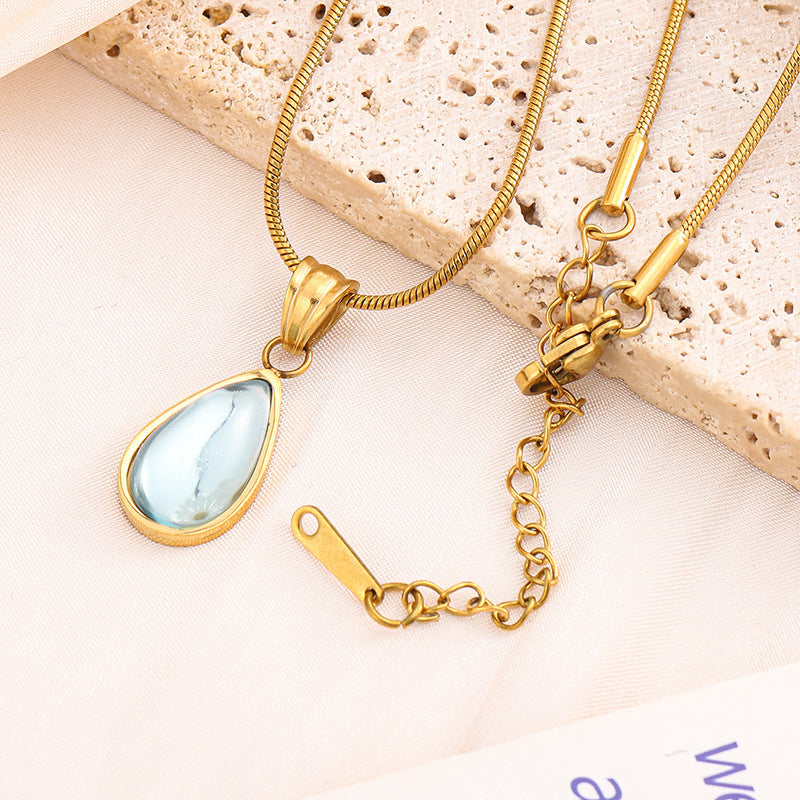 Water Drop Pendant Necklace for Women