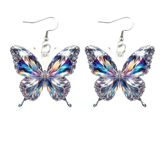 Shimmer Butterfly Acrylic Earrings